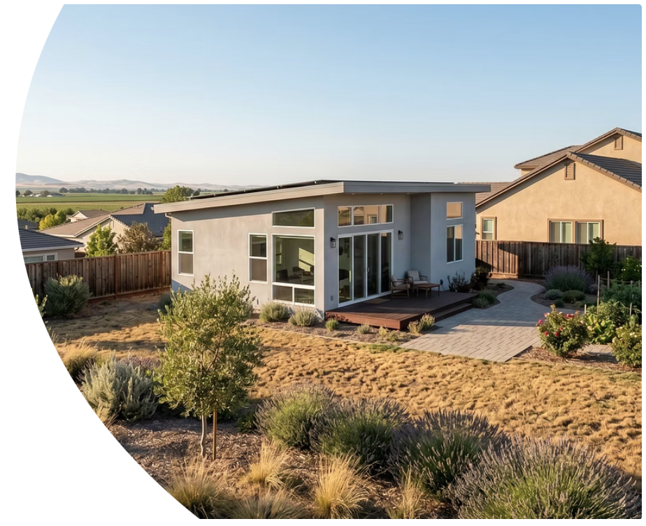 Completed ADU in the Central Valley